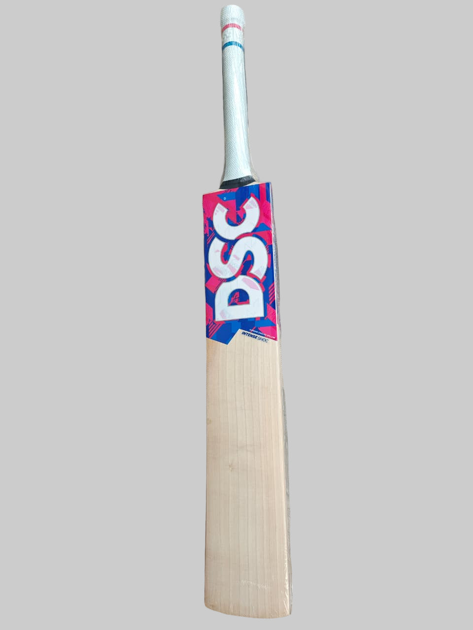 Crickets bat with DSC branding on a tiled floor