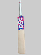 Crickets bat with DSC branding on a tiled floor