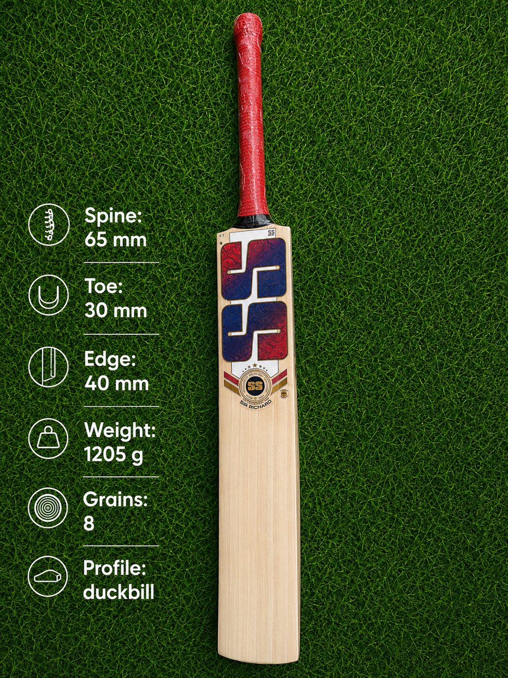 SS Sir Richards English Willow Bat 1