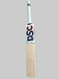 Crickets bat with DSC branding on a hexagonal tiled floor