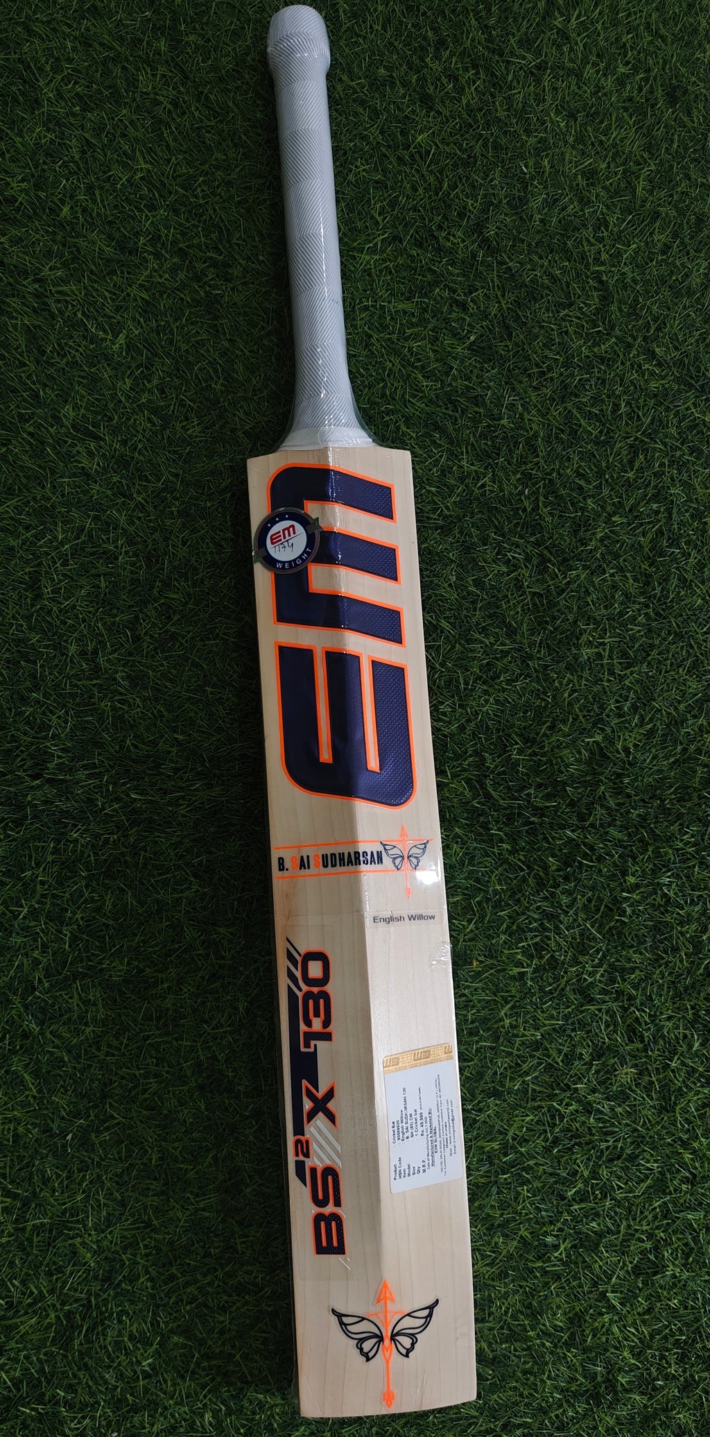 EM BS² X 130 English Willow Cricket Bat-SH