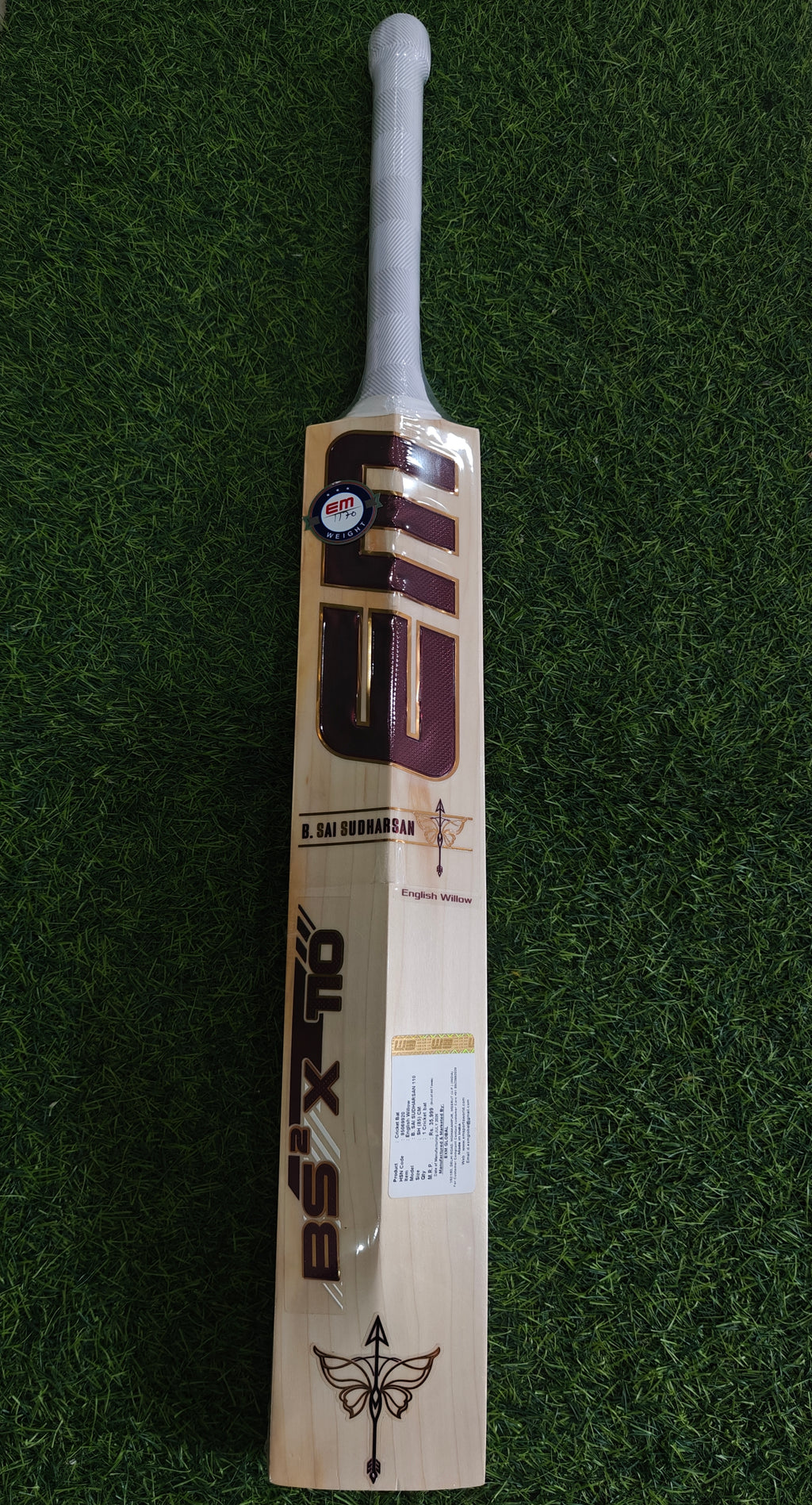 EM BS² X 110 English Willow Cricket Bat-SH