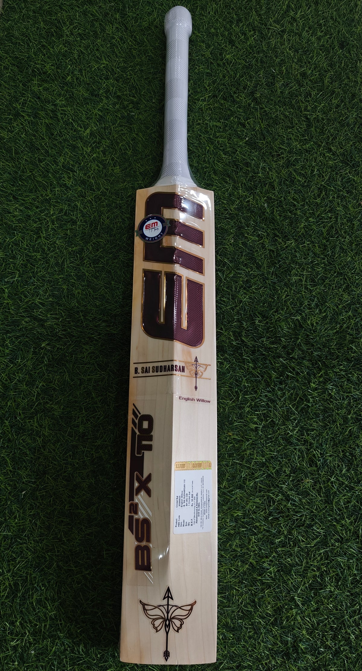 EM BS² X 110 English Willow Cricket Bat-SH