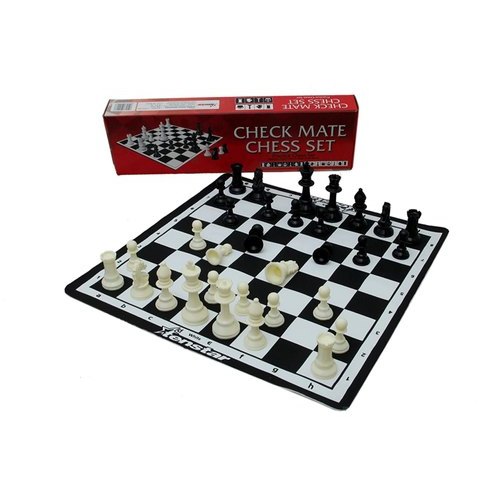 Black and White Ten Star Chess Set Check Mate